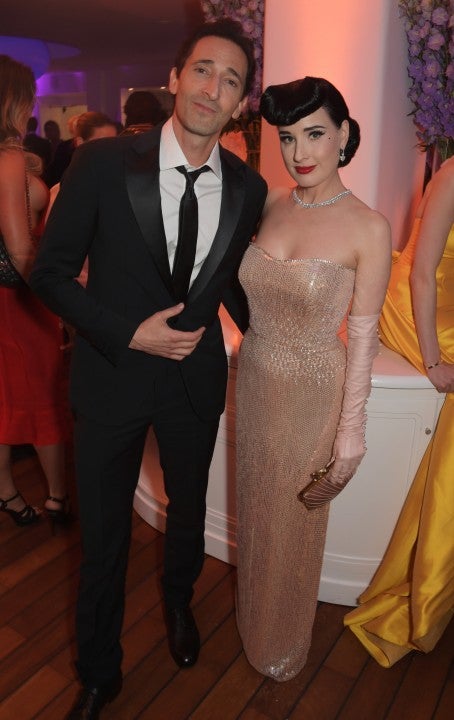 Adrien Brody and Dita Von Teese at the Vanity Fair and Chopard Party during Cannes
