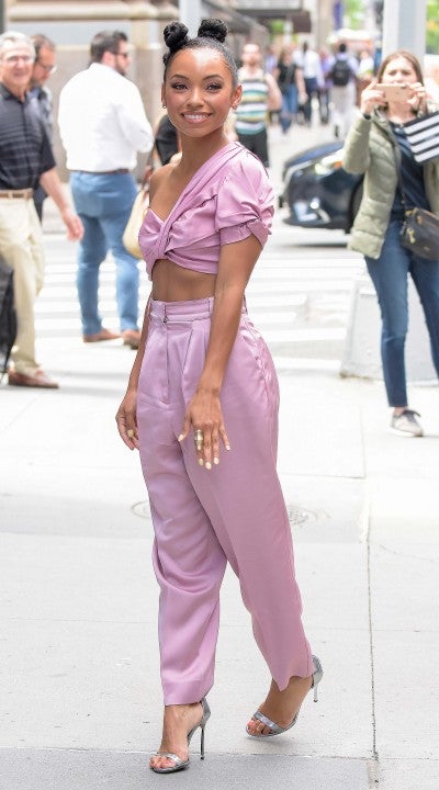 Logan Browning in nyc on may 23