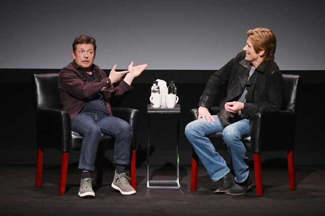 Michael J. Fox and Denis Leary at Tribeca film festival