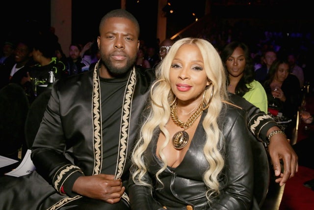 Winston Duke and Mary J. Blige at The Remix: Hip Hop x Fashion premiere