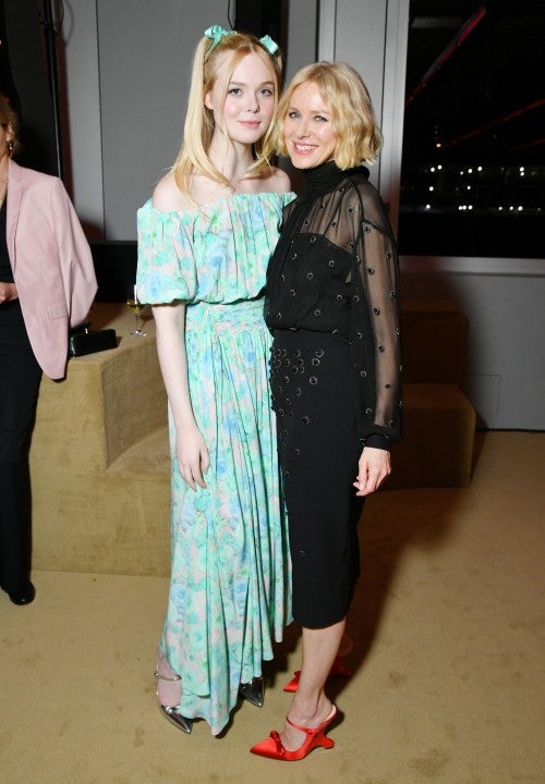 Elle Fanning and Naomi Watts at the Prada Resort 2020 fashion show