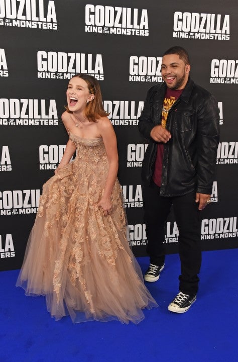Millie Bobby Brown and O'Shea Jackson Jr. at Godzilla II: King Of The Monsters screening in london
