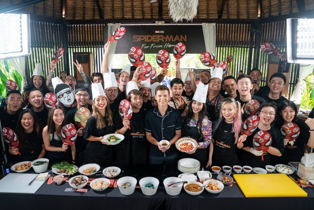 Tom Holland at Spider-Man: Far From Home Food Competition in Indonesia