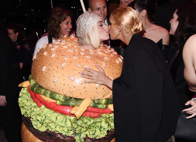 Katy Perry and Celine Dion share kiss at met gala afterparty
