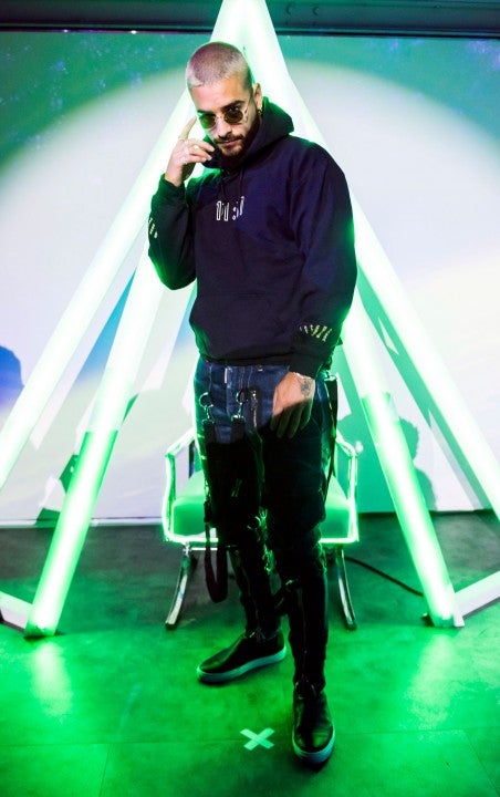 Maluma at pop-up store in nyc
