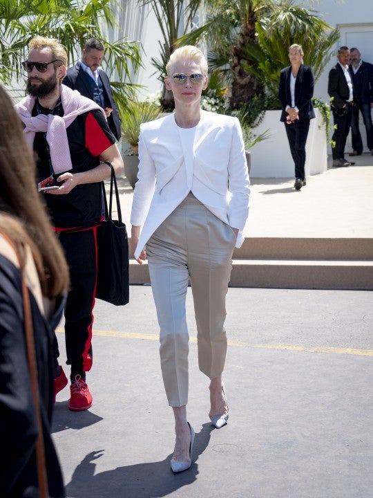 Tilda Swinton at Cannes on May 15