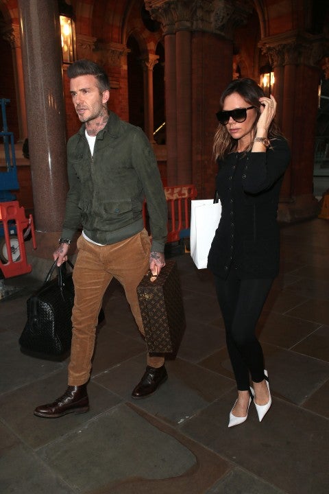 David Beckham and Victoria Beckham arrive in Paris