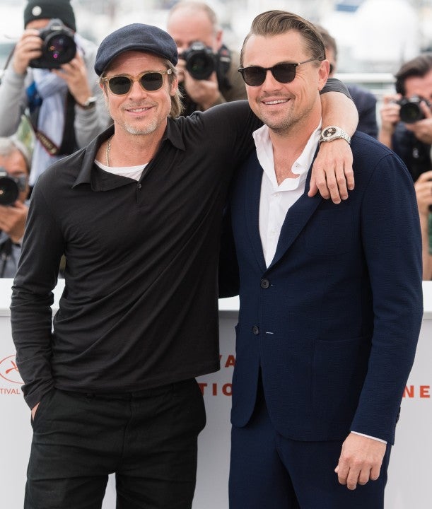 Brad Pitt and Leonardo DiCaprio at Once Upon a time in hollywood photocall in Cannes