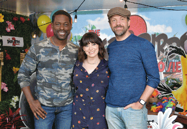 Sterling K. Brown, Rachel Bloom and Jason Sudeikis at angry birds 2 photocall