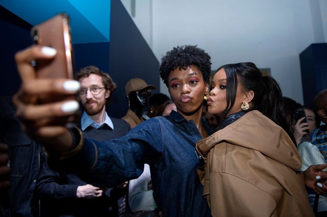Rihanna at fenty preview in paris