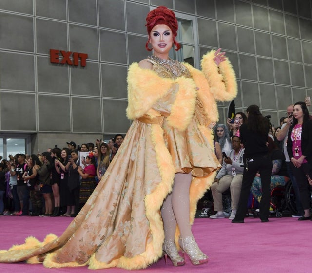 Soju walks the pink carpet at RuPaul's DragCon LA 2019
