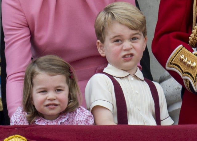 Princess Charlotte and Prince George at 2017 trooping the colour parade