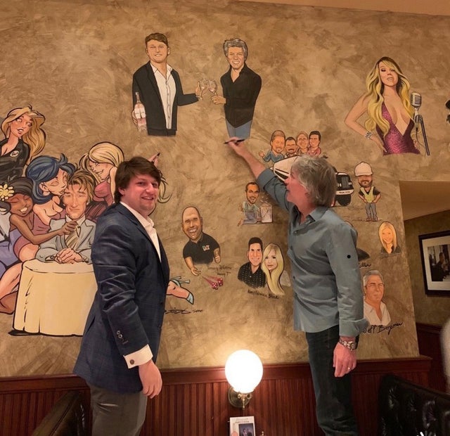 Jon Bon Jovi and his son Jesse in Vegas