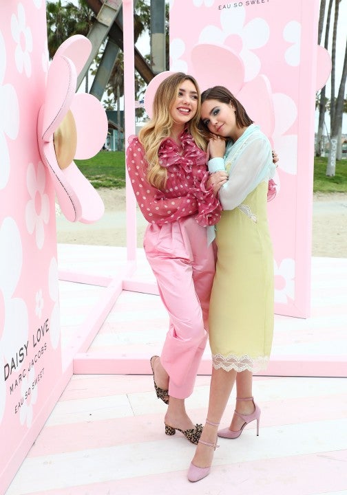 Bailee Madison and Peyton List at marc jacobs fragrance popup