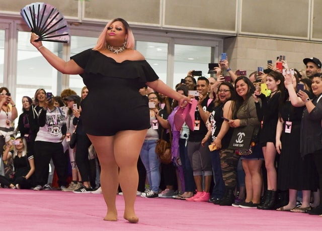 Silky Ganache walks down the pink carpet at RuPaul's DragCon LA 2019