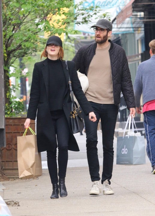 Emma Stone and boyfriend shop in nyc on april 30