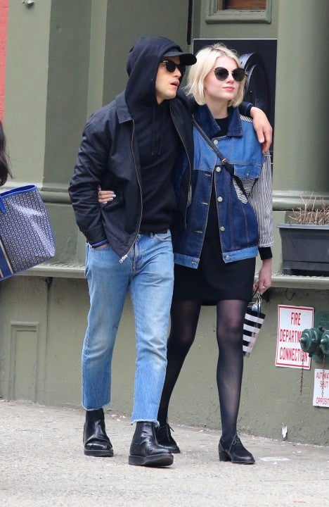 Rami Malek and Lucy Boynton in NYC on May 1