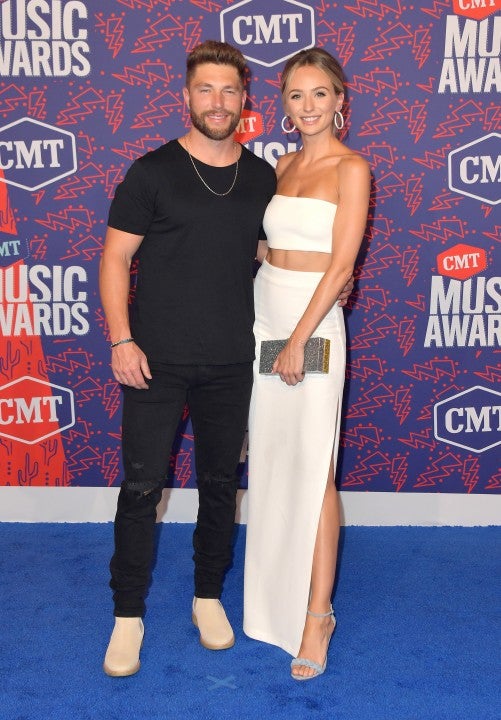 Chris Lane and Lauren Bushnell at the 2019 CMT Music Awards