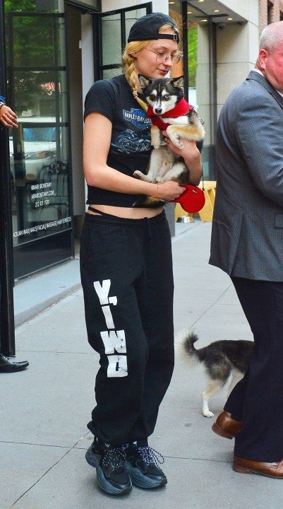 Sophie Turner with dog in nyc on june 1