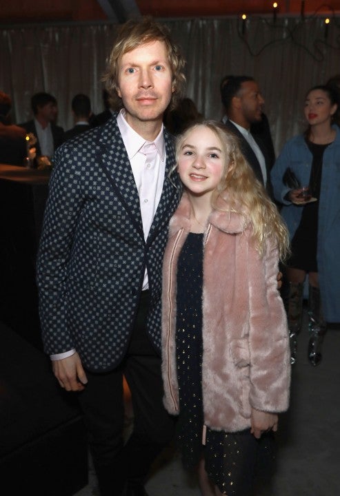 Beck and daughter at grammys afterparty