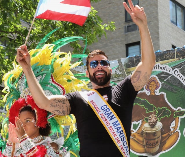 Ricky Martin at the 2019 Puerto Rican Day Parade