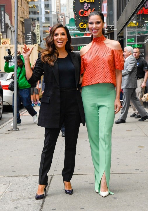 Eva Longoria and Roselyn Sanchez in nyc on june 17