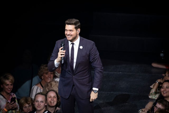 Michael Buble performs in Leeds