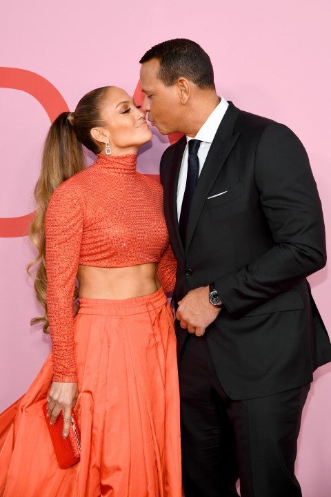 Jennifer Lopez and Alex Rodriguez attend the 2019 CFDA Fashion Awards 