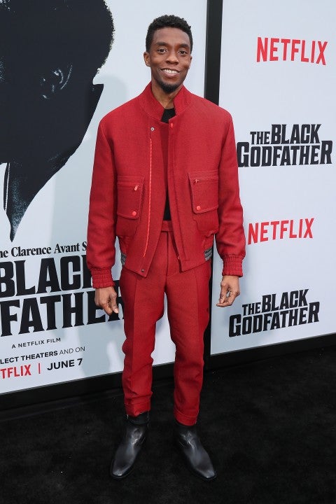 Chadwick Boseman at The Black Godfather premiere in hollywood