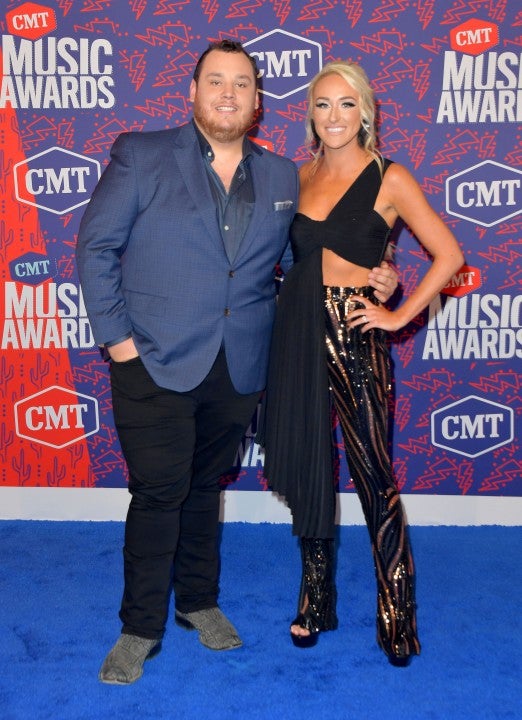 Luke Combs and Nicole Hocking at 2019 cmt awards