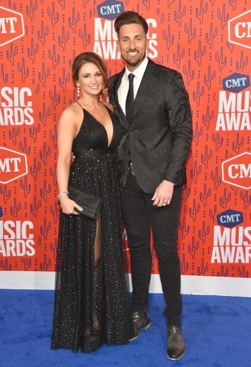 JD Shelburne and Amy Whitham attend the 2019 CMT Music Awards