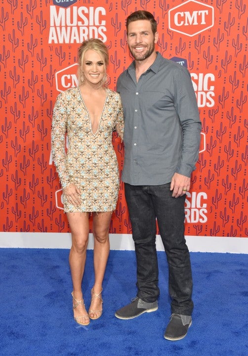 Carrie Underwood and Mike Fisher at 2019 cmt awards