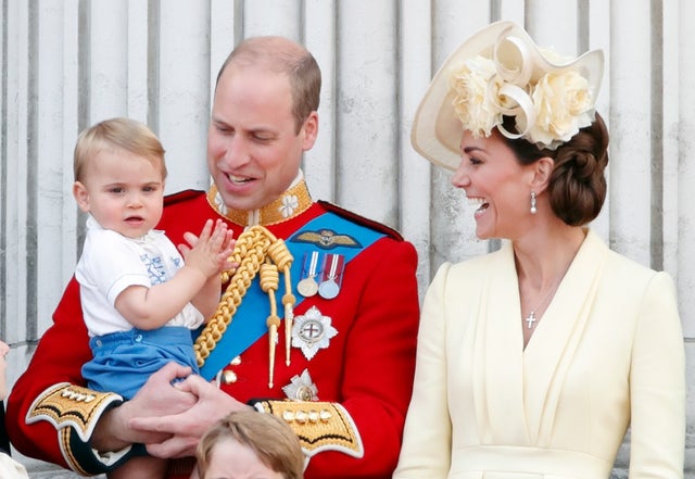 Prince Louis, Prince William and Kate middleton at trooping the colour 2019