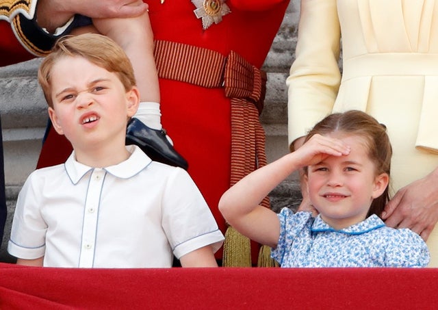 Prince George and Princess charlotte at trooping the colour 2019