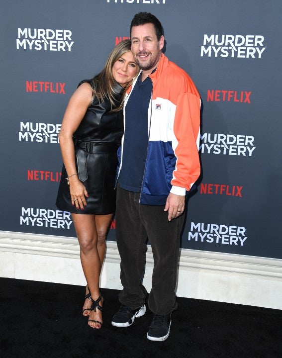 Jennifer Aniston and Adam Sandler at Murder Mystery premiere
