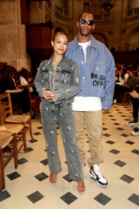 Victor Cruz and Karrueche Tran at the Y/ Project Menswear Spring Summer 2020 show 