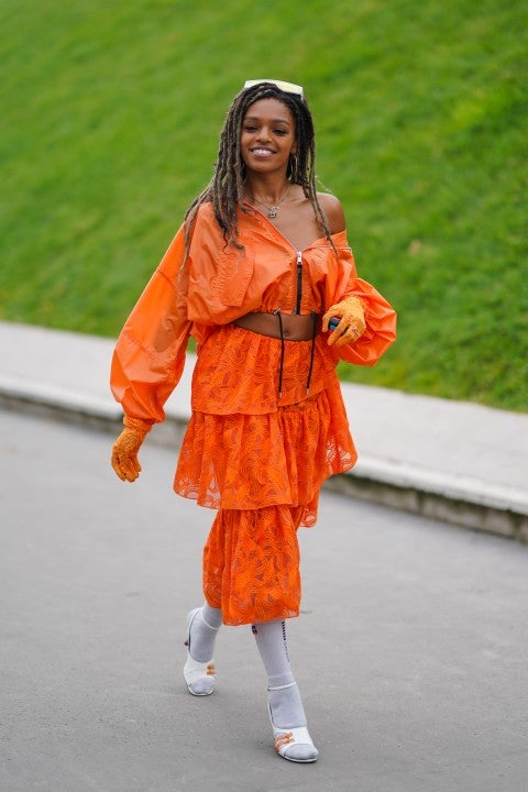 Selah Marley during paris fashion week