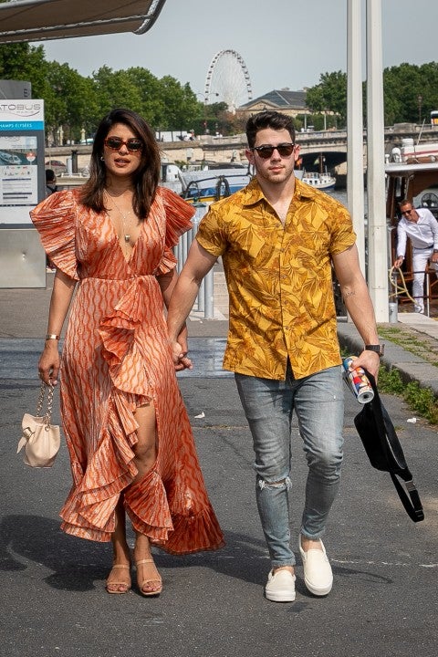 Priyanka Chopra and Nick Jonas in paris