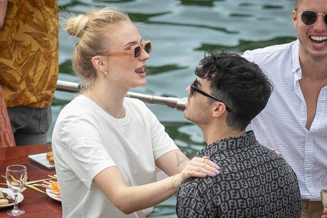 Sophie Turner and Joe Jonas on river cruise in paris