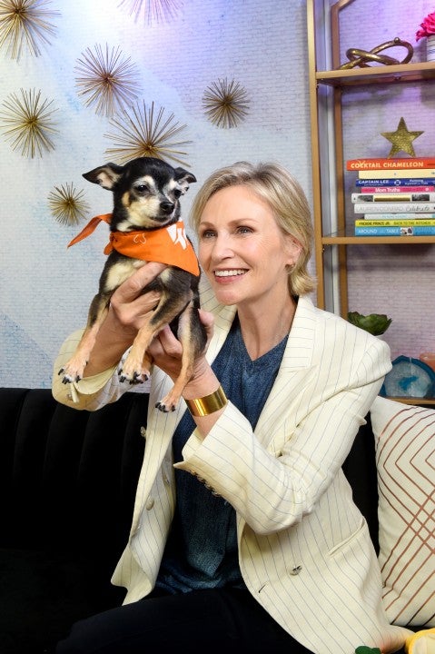 Jane Lynch and her dog Snoopy