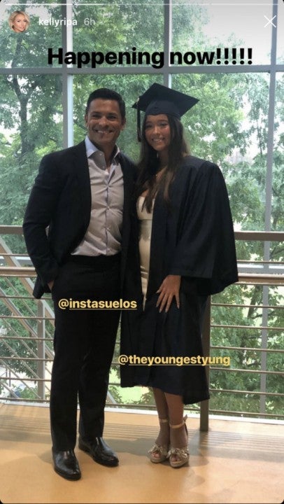 Mark Consuelos and daughter Lola at her graduation