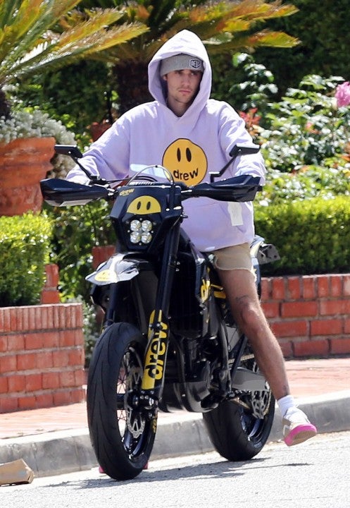 Justin Bieber on drew motorcycle on june 11