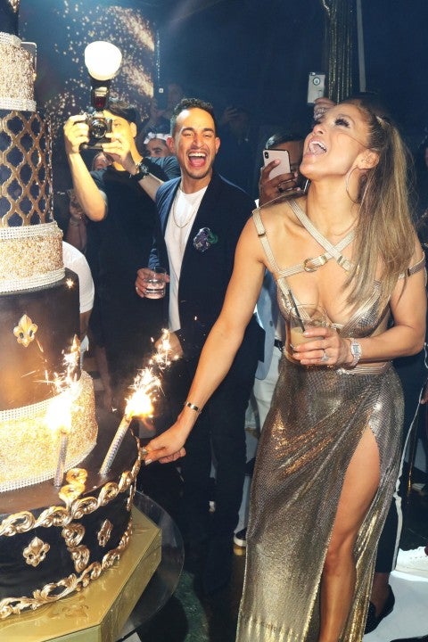 Jennifer Lopez at her 50th bday party in Miami