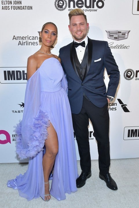 Leona Lewis and Dennis Jauch at the 27th annual Elton John AIDS Foundation Academy Awards Viewing Party 