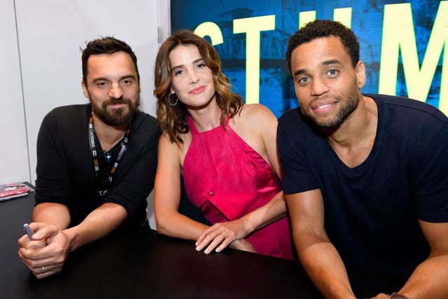 Jake Johnson, Cobie Smulders and Michael Ealy at comiccon