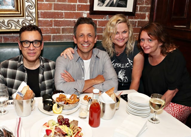 Fred Armisen, Seth Meyers, Amy Poehler and Rachel Dratch attend the opening night after party for "Jacqueline Novak: Get on Your Knees"