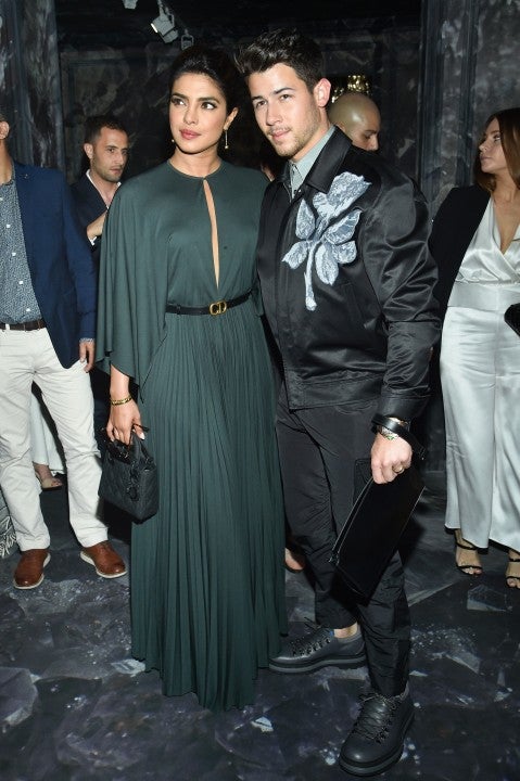 Priyanka Chopra and Nick Jonas at Dior couture show