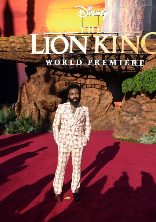 Donald Glover at lion king premiere