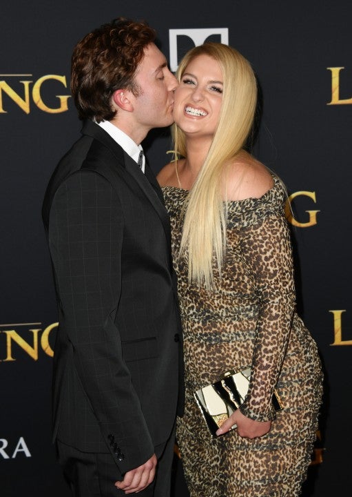 Meghan trainor and husband at lion king premiere