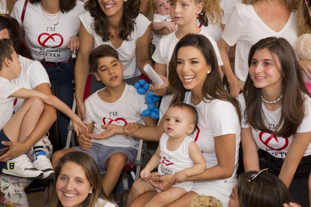 Eva Longoria and son during Global Gift Philantropic Weekend 2019 in Spain